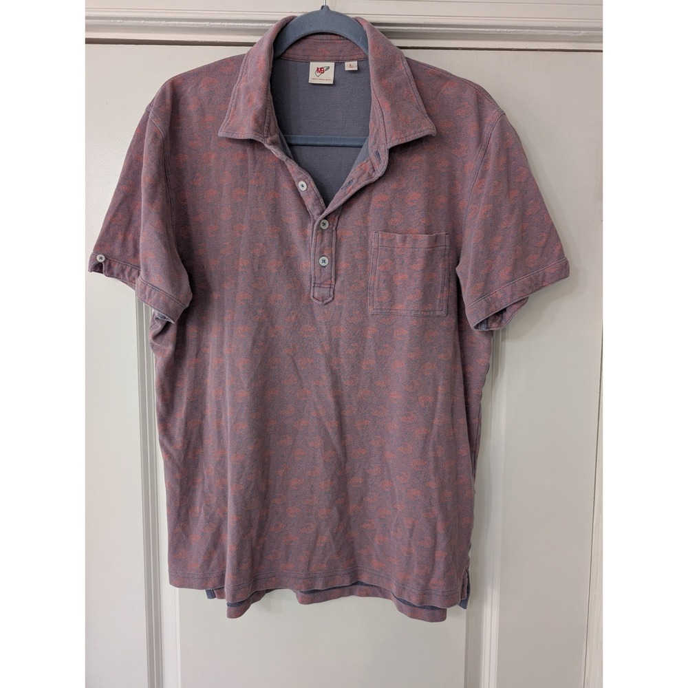 Uniqlo x Michael Bastian Mens Large Polo Shirt Graphic Print Cotton